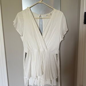 Elegant White Wrap Top